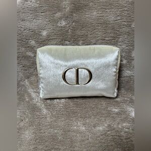 Christian Dior velvet crushed make up bag NWOT